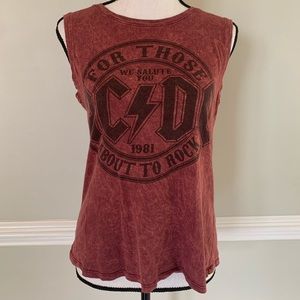 AC/DC Acid Wash Tank Top